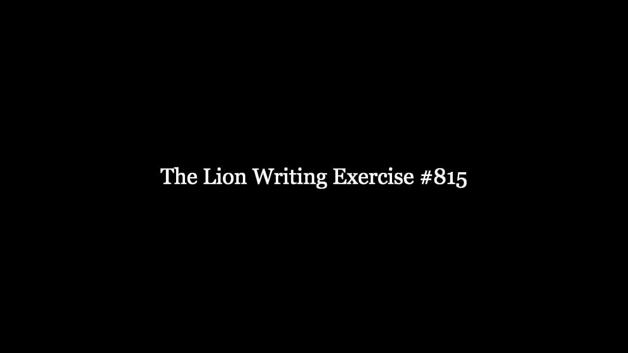 Chance the Rapper - The Lion - Writing Exercise #815